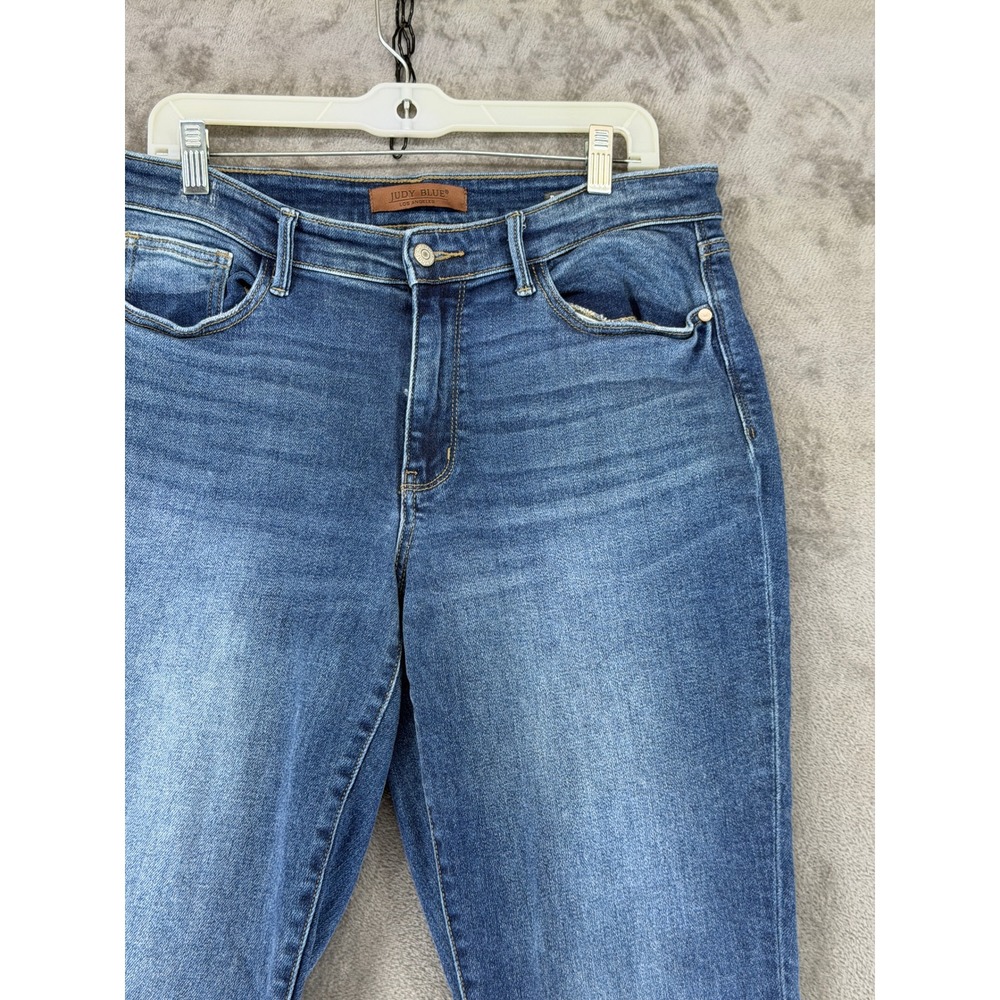 Judy Blue Jeans Womens 13/31 Boyfriend Fit Blue JB82624DK Stretch Dark Wash EUC - Picture 2 of 10